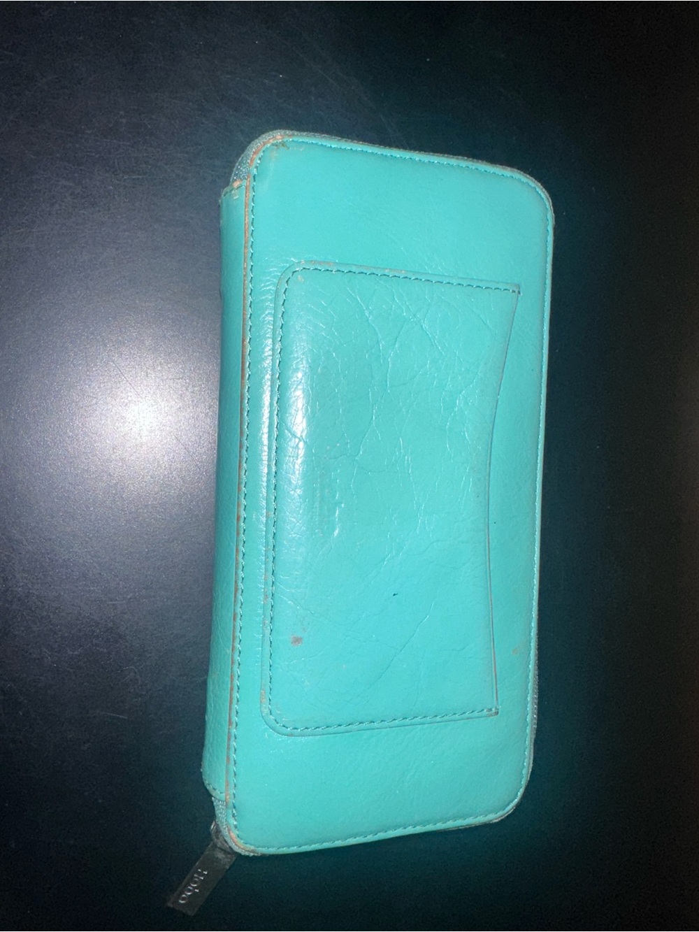 Hobo the Original Turquoise Zip Wallet